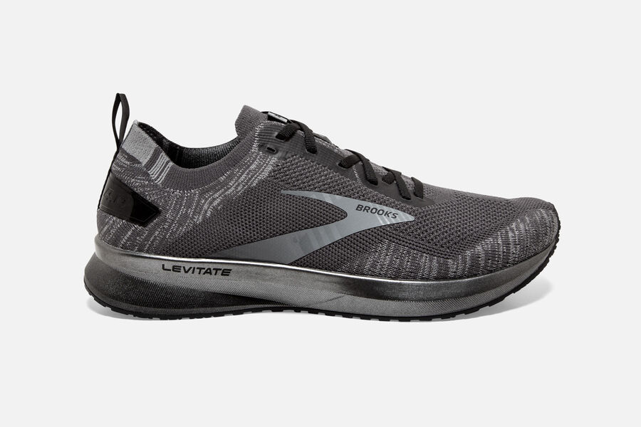 Brooks Israel Levitate 4 Road Running Shoes Mens - Black/Grey - ZSF-352187